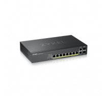 Zyxel GS2220-10HP-EU0101F Pārvaldāms L2 Gigabit Ethernet (10/100/1000) (PoE) tīkla slēdzis – melns