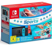 Nintendo Switch sporta komplekta konsole – neona zila/neona sarkana + 12 mēnešu abonements