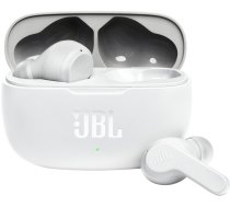 JBL Wave 200TWS bezvadu austiņas uz ausīm – baltas