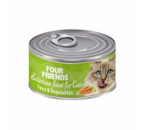 Four Friends Tuna & Vegetables konservi kaķiem ar tunci un dārzeņiem, 85 g