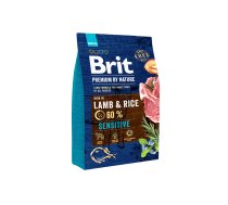 Brit Premium By Nature Sensitive Lamb sausā barība jutīgiem suņiem Jērs, 3 kg