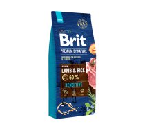 Brit Premium By Nature Sensitive Lamb sausā barība jutīgiem suņiem Jērs, 15 kg