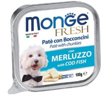 Monge Fresh Cod Fish pastēte ar gabaliņiem visu šķirņu suņiem, 100 g | 8009470013109 | MN13109