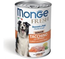 Monge Fresh Chunks Senior With Turkey & Vegetables konservi suņiem senioriem, 400 g | 8009470014489 | MN14489