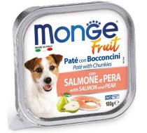 Monge Fruit Salmon And Pear pastēte un gabaliņi pieaugušiem suņiem ar lasi un bumbieriem, 100 g | 8009470013246 | MN13246