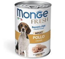 Monge Fresh Chunks Adult With Chicken mitrā barība pieaugušiem suņiem ar cāļa gaļu, 400 g | 8009470014472 | MN14472