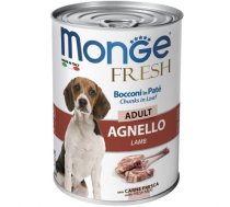 Monge Fresh Chunks Adult With Lamb konservi pieaugušiem suņiem ar jēra gaļu, 400 g | 8009470014571 | MN14571