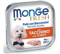 Monge Fresh Pate With Turkey mitrā barība visām šķirnēm, 100 g | 8009470013024 | MN13024