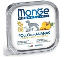 Monge Monoproteinic Fruits Pate Chicken With Pineapple mitrā barība pieaugušiem suņiem, ar cāļa gaļu un ananāsiem, 150 g | 8009470014366 | MN14366