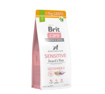 Brit Care Sustainable Sensitive Insect & Fish sausā barība suņiem Kukaiņi, zivis, 12 + 2 kg