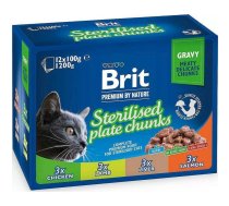 BRIT Premium Cat Sterilizēts šķīvis - mitrā kaķu barība - 12x100g