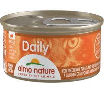 Almo Nature Daily Cat gabaliņi mērcē ar tītaru un vistu, 85g