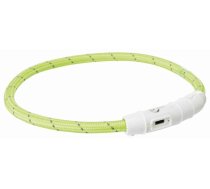 Trixie Flash Light Ring USB atstarojoša kakla siksna suņiem, L–XL, 65 cm/ø 7 mm, zaļa | 4053032127029 | 104822