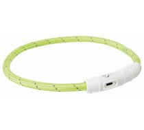 Trixie Flash Light Ring USB atstarojoša kaklasiksna suņiem ar regulējamu garumu un uzlādi, zaļa, 45 cm | 4053032127012 | 104821