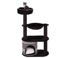 Trixie Giada Scratching Tree mājiņa kaķiem ar nagu asināšanas stabiem, platformām un guļvietu, 112 cm, melnbalta | 4011905434667 | 106578