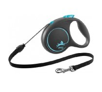 Trixie Flexi Black Design Cord Leash S inerces pavada suņiem, līdz 12 kg, 5 m | 4000498033333 | 109078