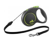 Trixie Flexi Black Design M Cord 5m inerces pavada suņiem, līdz 20 kg, melna | 4000498033425 | 109058