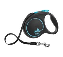 Trixie Flexi BLACK DESIGN Tape Leash inerces pavada suņiem, zila, 5 m | 4000498033937 | 108874