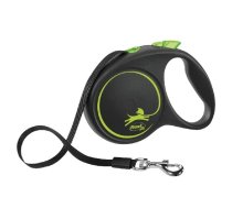 Trixie Flexi Black Design Tape Leash inerces pavada suņiem, zaļa, S, 5 m | 4000498033920 | 109060