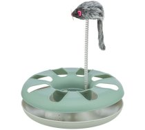 Trixie Crazy Circle with plush mouse kaķu rotaļlieta ar bumbiņu un plīša peli, ø 24 × 29 cm | 4011905041353 | 104142