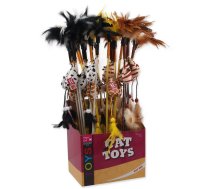 Magic Cat plīša pele ar spalvām un PVC nūju kaķiem, 20 cm, 46 cm | 8595681833952 | 453-31202