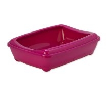 Magic Cat Litter Box Removable Rim atvērta tipa kaķu tualete ar noņemamu apmali, spilgti rozā, 50x38x14 cm | 8595091798179 | 453-900153