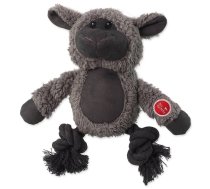 Dog Fantasy Lambswool Cuddle Knotted Rope plīša rotaļlieta suņiem ar virvi un pīkstuli, 21 cm | 8595681841520 | 454-307108