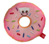 Dog Fantasy Good's Plush Donut With Face plīša rotaļlieta suņiem ar pīkstuli, rozā, 12 cm | 8595681808868 | 454-31651