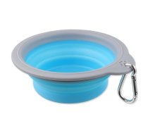 Dog Fantasy Travel pet bowl SML-GREY rim, LIGHT BLUE – ceļojuma bļoda | 8595681810878 | 454-50071