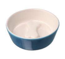 Dog Fantasy Ceramic Bowl Bone Blue White keramikas bļoda suņiem ar kaula reljefu, zila, balta, 13 cm, 0,2 l | 8595681843333 | 454-81032