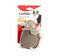 Camon Plīša žurka suņiem ar virvi un pīkstuli, 35 cm | 8019808200569 | AH510/O
