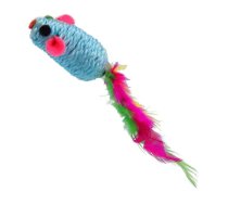 Magic Cat rotaļu pele kokvilnas ar spalvu, 6 cm | 8595681833891 | 453-31009
