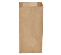 Papīra maisiņš bez rokturiem, 12x5x24cm, brūns