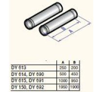 Dūmvada gargabali D60, 500mm (2 gab.), DY690