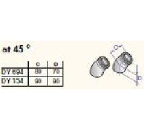 Dūmvada līkumi 45* D60 (2 gab), DY694