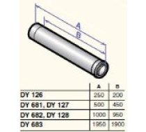 Dūmvada gargabals D80/125 500mm, DY127