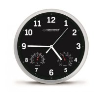 Esperanza EHC016K Sienas pulkstenis ar termometru un gaisa mitruma mērītāju. 25cm