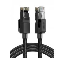 Ethernet RJ45 kabelis, Cat 6 U/UTP Braid Ethernet, 1m, UGREEN NW135, melns