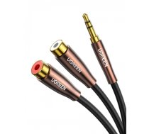 Audio kabelis 3.5mm male to 2x Female RCA, 0.25m, UGREEN AV194, 50129