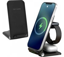 Alogy QI Alogy 3in1 inductive charger for Apple iPhone, Airpods, Watch 15W 3W Black