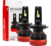 Amio LED priekšējais lukturis H4 X3 sērija AMiO