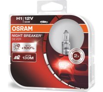 Osram halogēna spuldze Osram H1 12V 55W P14,5s NIGHT BREAKER SILVER +100% /2 gab