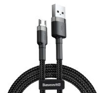 Baseus Cafule USB uz Micro USB 1.5A kabelis 2m (pelēks-melns)