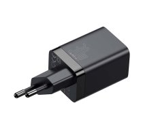 Baseus Super Si Pro ātrais lādētājs USB + USB-C 30W (melns)