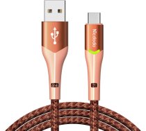 Mcdodo USB uz USB-C Mcdodo Magnificence CA-7962 LED kabelis, 1m (oranžs)