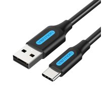 Vention uzlādes kabelis USB 2.0 līdz USB-C Vention COKBF 1m (melns)
