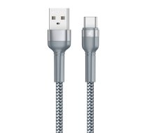 Remax kabelis USB-C Remax Jany Alloy, 1m, 2.4A (sudrabs)