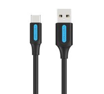 Vention uzlādes kabelis USB-A 2.0 līdz USB-C Vention COKBC 0,25m (melns)