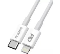 Producenttymczasowy USB-C kabelis zibens foneng x31, 3A, 2M (balts)