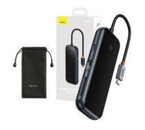 Baseus Hub 7in1 Baseus AcmeJoy sērijas USB-C līdz 2xUSB 3.0 + HDMI + USB 2.0 + USB-C PD + SD/TF (tumši pelēks)